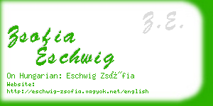 zsofia eschwig business card
